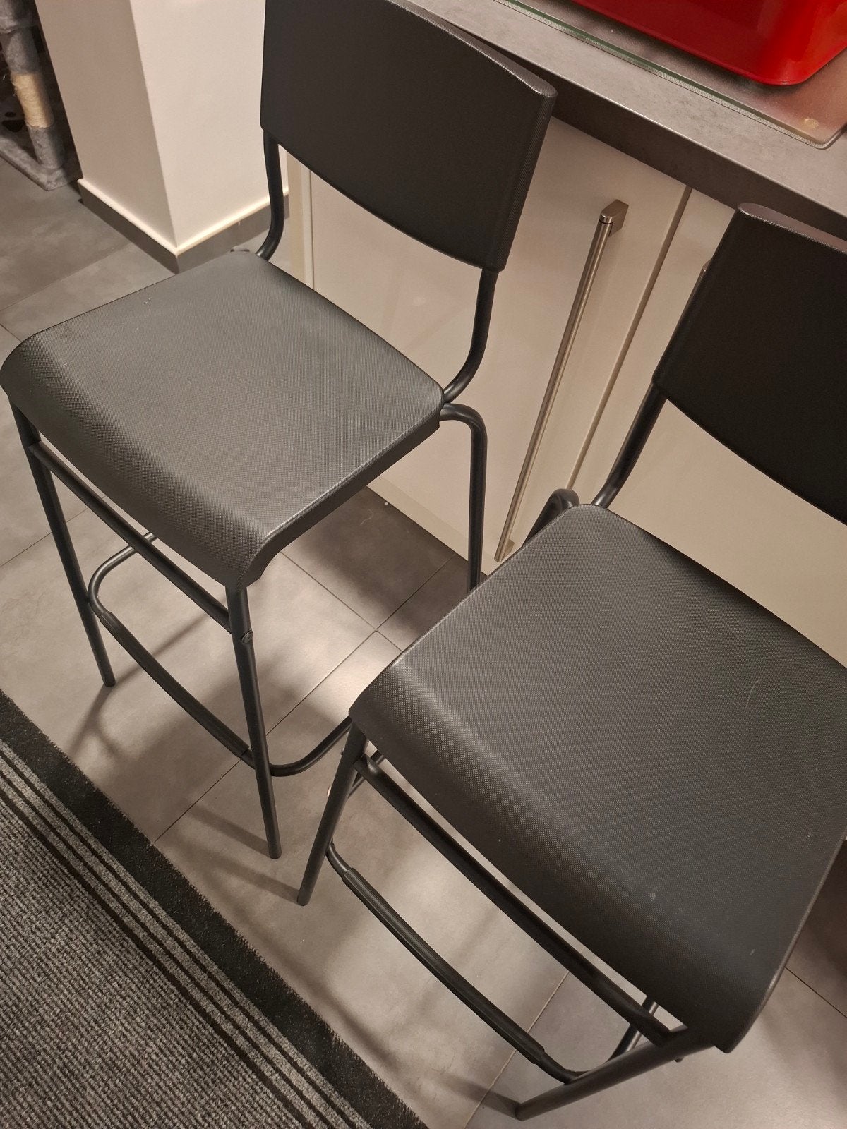 Ikea barkrukken, Ophalen, Kunststof, Met voetsteun, 60 tot 90 cm