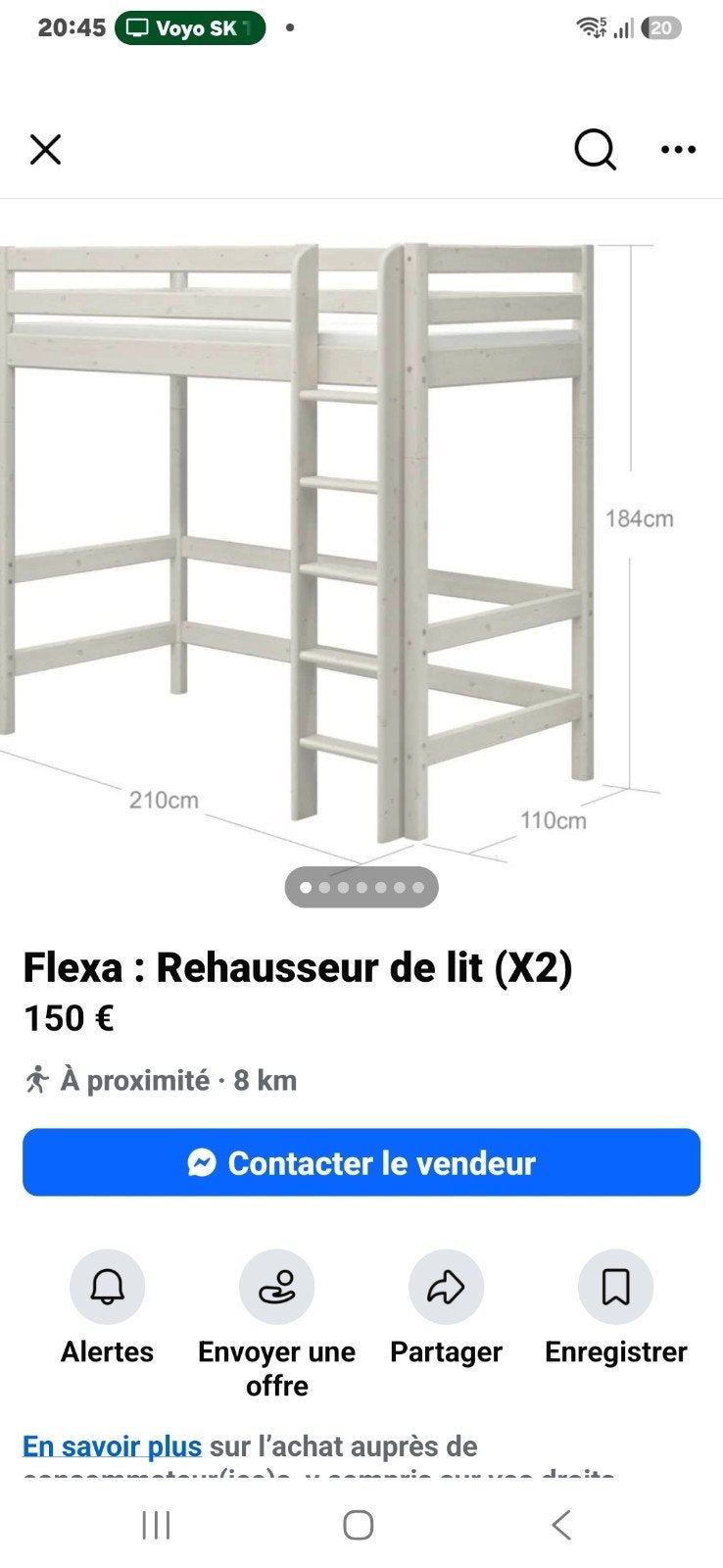 flexa kit lit mezzanine + L'échelle, Ophalen, Hoogslaper