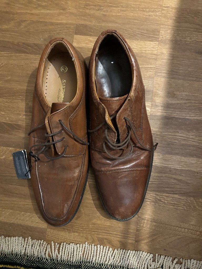 lederen mannenschoenen, Vêtements | Hommes, Chaussures, Andere, Chaussures à lacets, Comme neuf, Brun