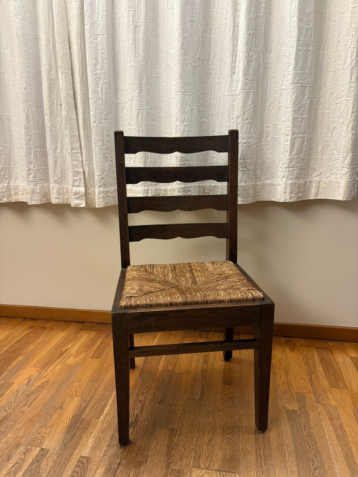 6 volhouten eiken stoelen, Comme neuf, Brun, Enlèvement, Cinq, Six Chaises ou plus
