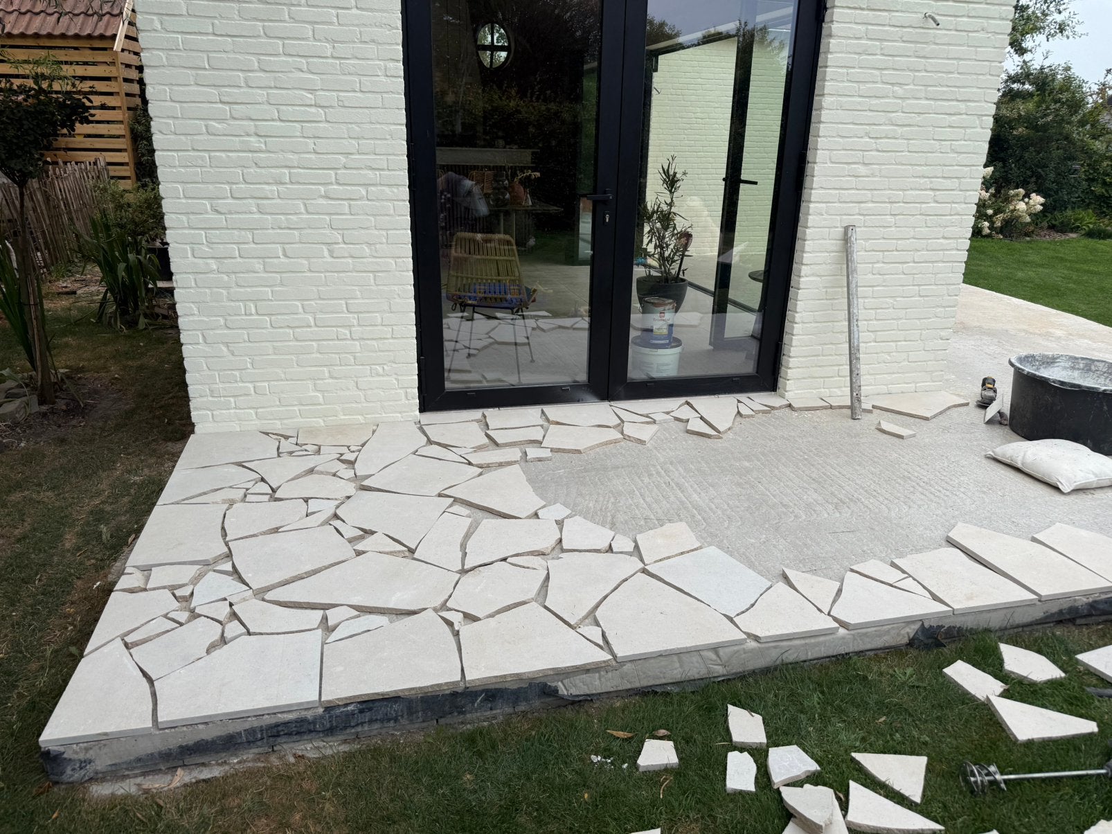 Flagstones natuursteen 2 cm dik, Tuin en Terras, Ophalen, Nieuw, 5 tot 10 m², Natuursteen