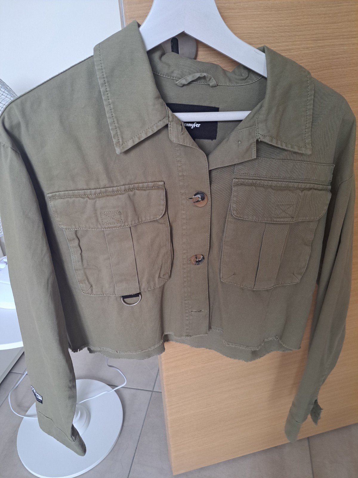 veste vert clair 100% coton taille S marque Jennyfer, Enlèvement