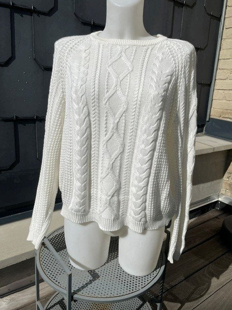 Kabeltrui Peter Hahn - Mt 44, Kleding | Dames, Wit, Maat 42/44 (L), Ophalen of Verzenden, Peter Hahn