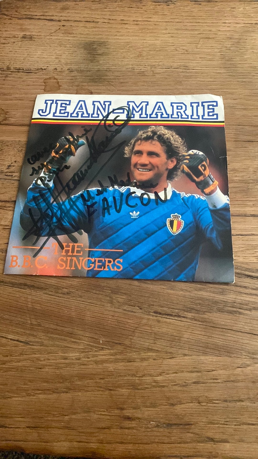 Jean-Marie Pfaff vinyle, 45, tours dédicacé, Enlèvement, Utilisé