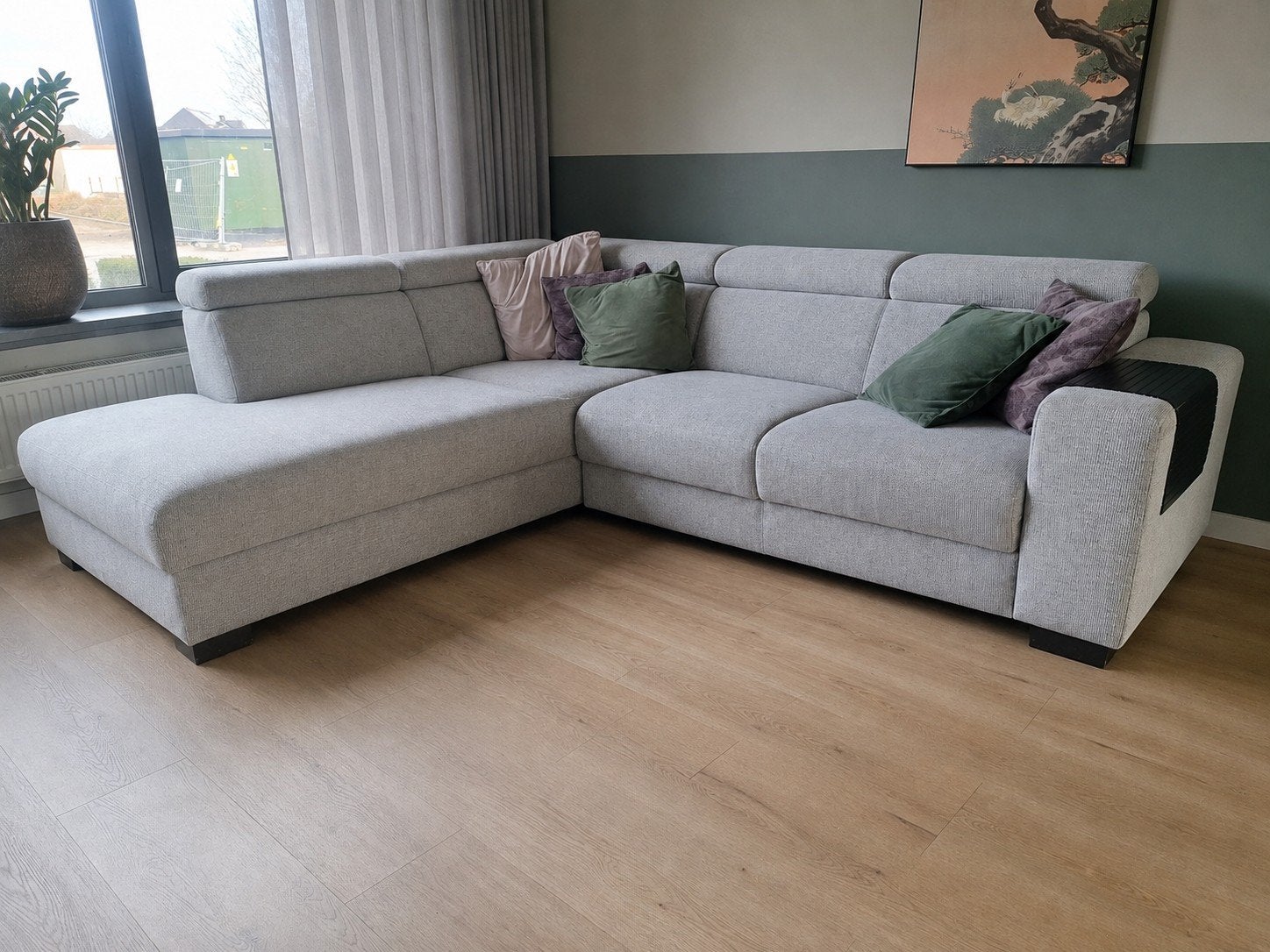 Comfortabele & degelijke hoekzetel / loungebank – De Bommel, Huis en Inrichting, Ophalen, Stof