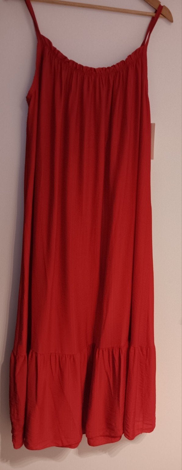 Mooi lang rood zomerkleedje - nieuw - TU, Vêtements | Femmes, Robes, Enlèvement ou Envoi, Neuf, Rouge, Sous le genou