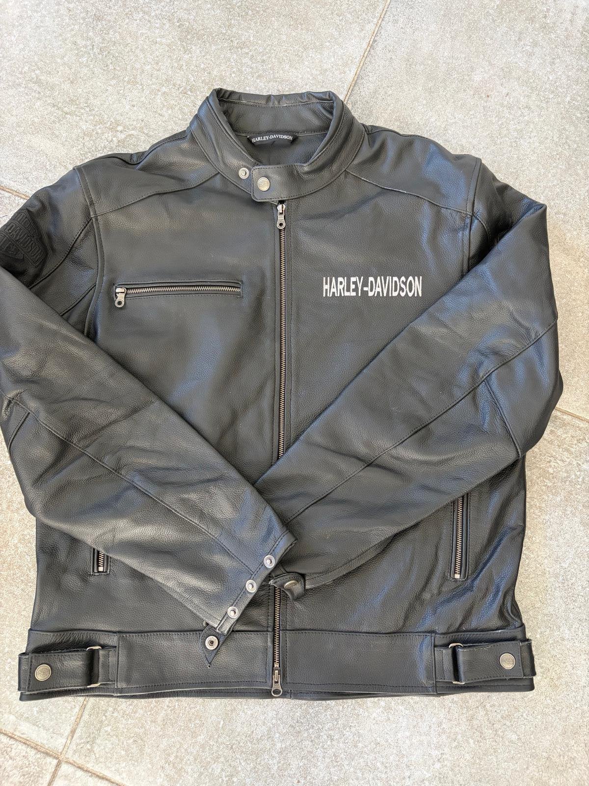 Veste en cuir Harley-Davidson à motif tête de mort, Motos, Enlèvement ou Envoi, Neuf, sans ticket, Hommes, Manteau | cuir