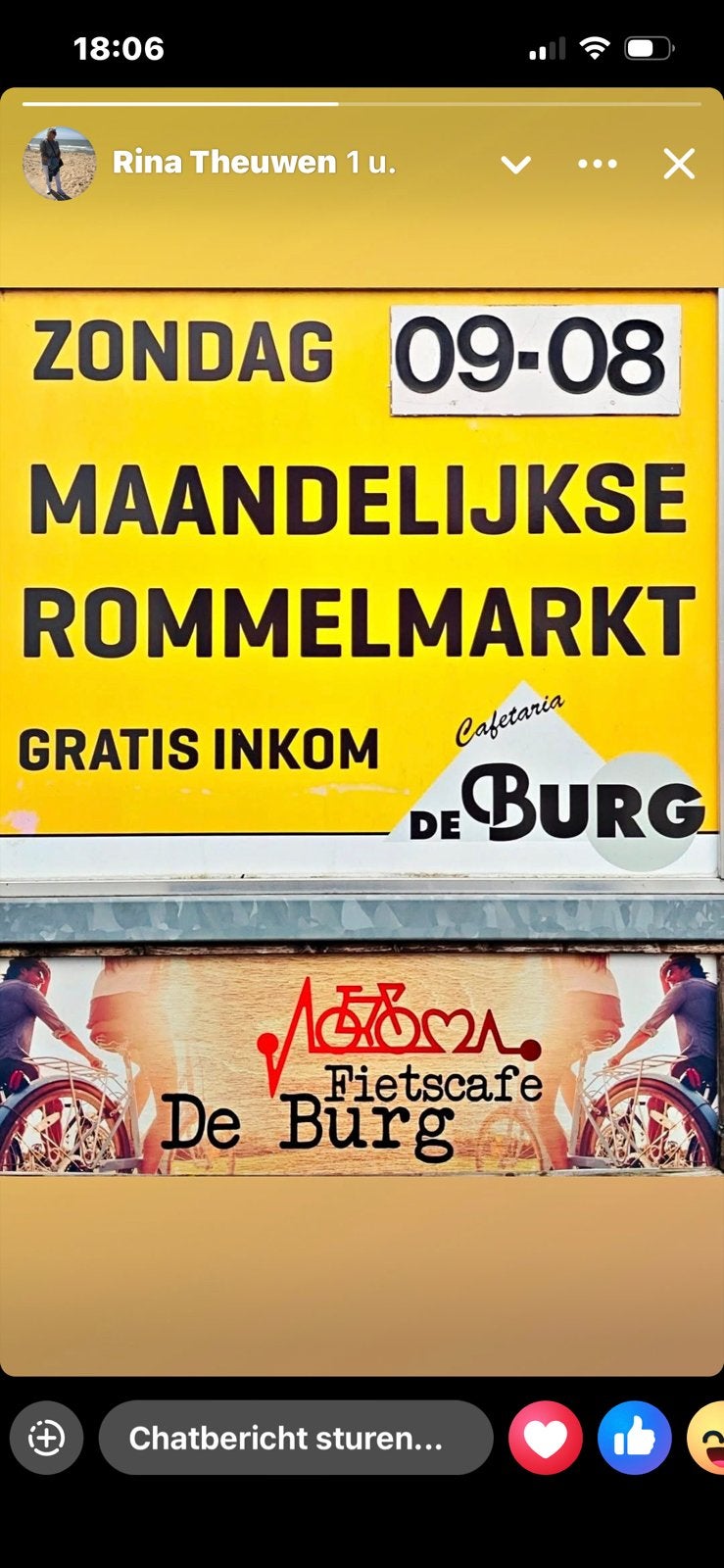 Rommelmarkt 9/8 /2026 in hamont fietscafe de burg aan, Enlèvement