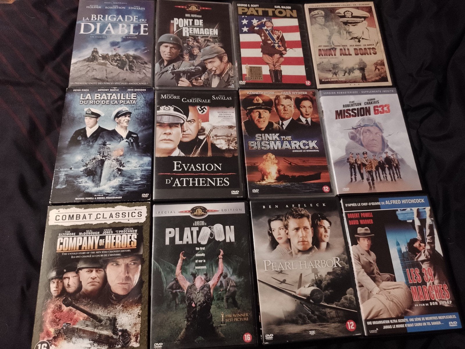 Te koop op dvd evoluerende lijst oorlogsfilms, Cd's en Dvd's, Dvd's | Actie, Frans, Vanaf 9 jaar, Ophalen of Verzenden, Zo goed als nieuw