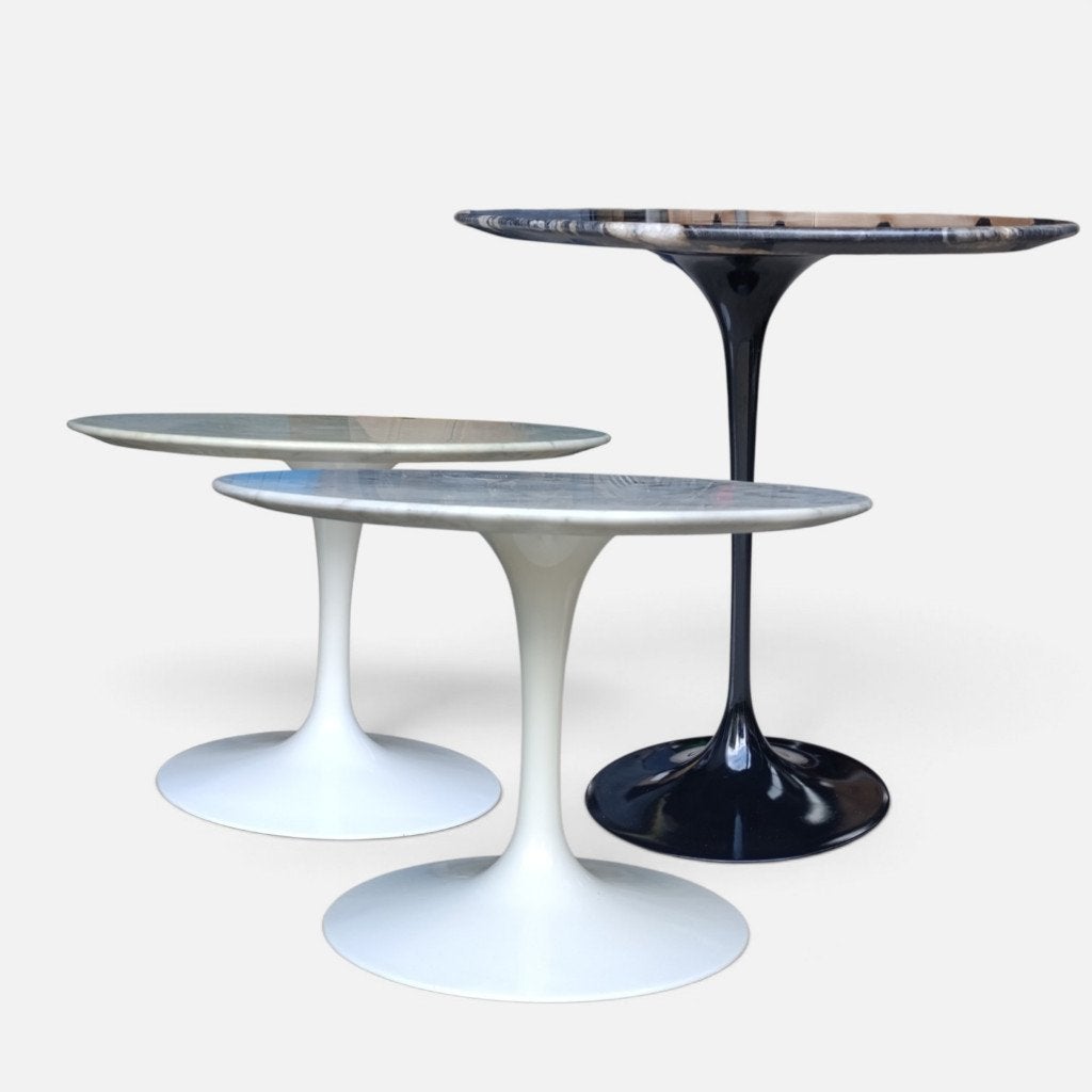 3x Eero Saarinen tulip side table Knoll 1970-80s salon tafel, Enlèvement ou Envoi