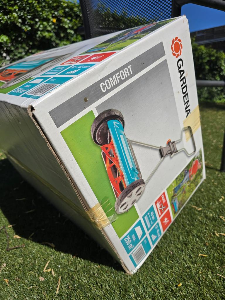 Gardena kooimaaier Comfort 400 C+grasopvangbak – ongebruikt, Tuin en Terras, Grasmaaiers, Ophalen, Handgrasmaaier, Nieuw, Opvangzak