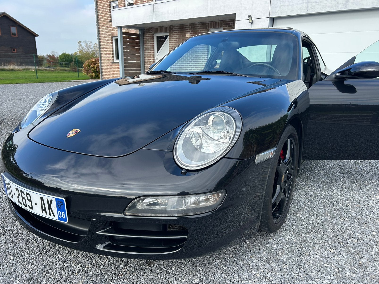 Porsche 997 4s, Auto's, Zwart, Handgeschakeld, Particulier, Te koop