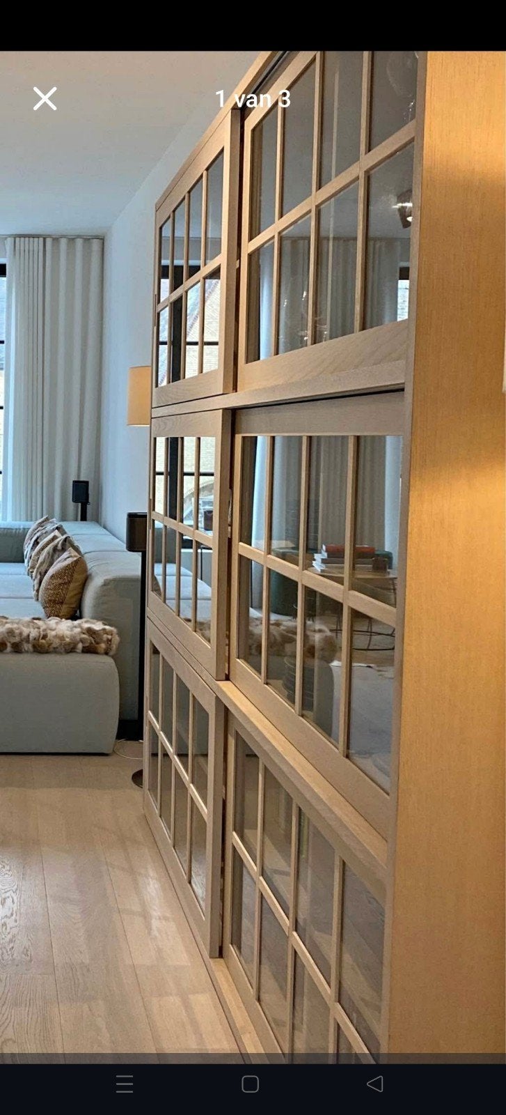Mooie vitrenekast, Ophalen, Zo goed als nieuw, Overige houtsoorten, Tijdloos