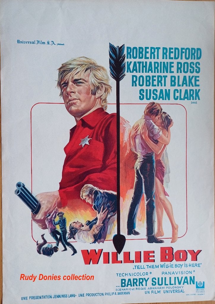 Affiche du film belge « Dites-leur que Willie Boy est là », Enlèvement ou Envoi, Rectangulaire vertical, A1 jusqu'à A3, Comme neuf
