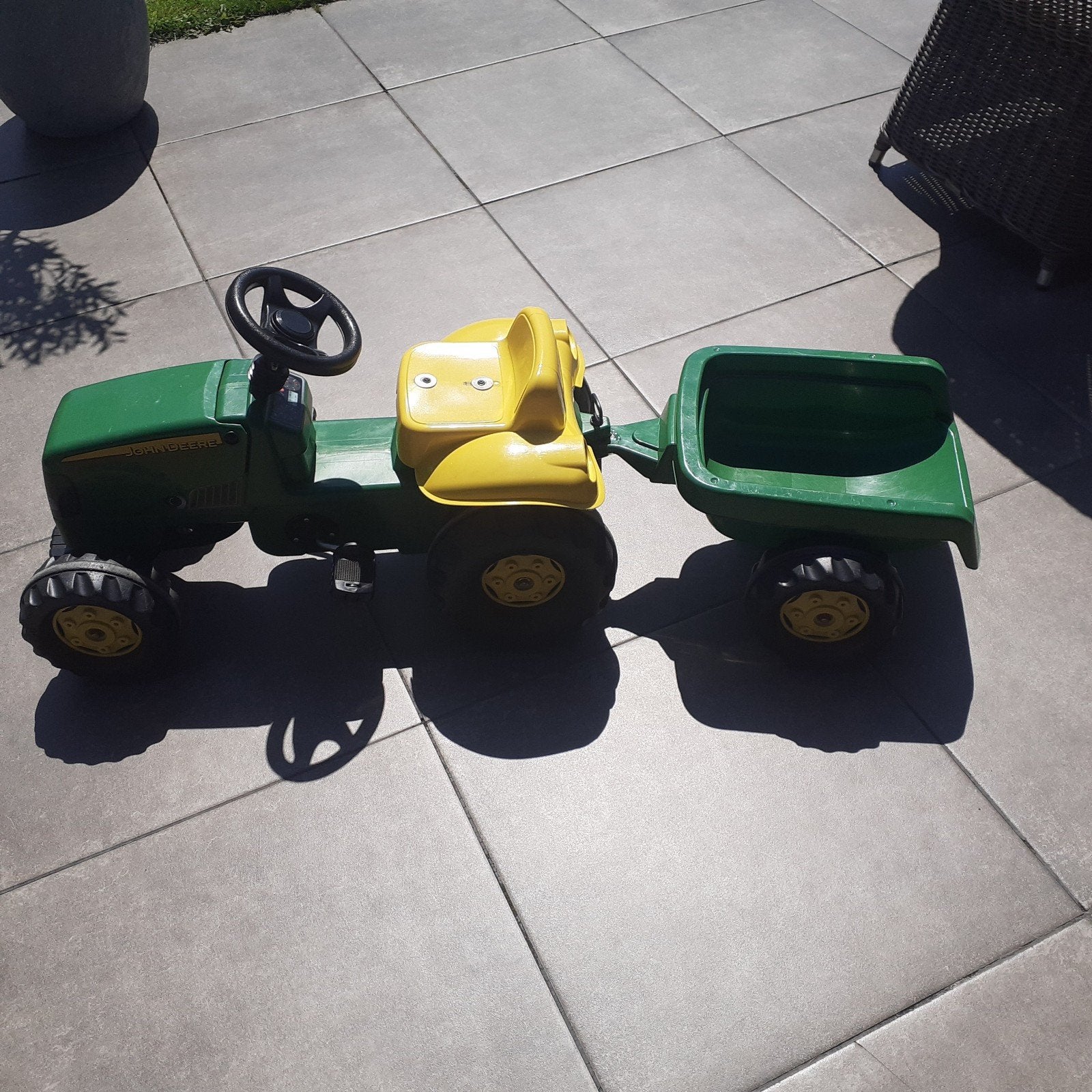 traptractor met kar, Ophalen, Gebruikt, Trapvoertuig