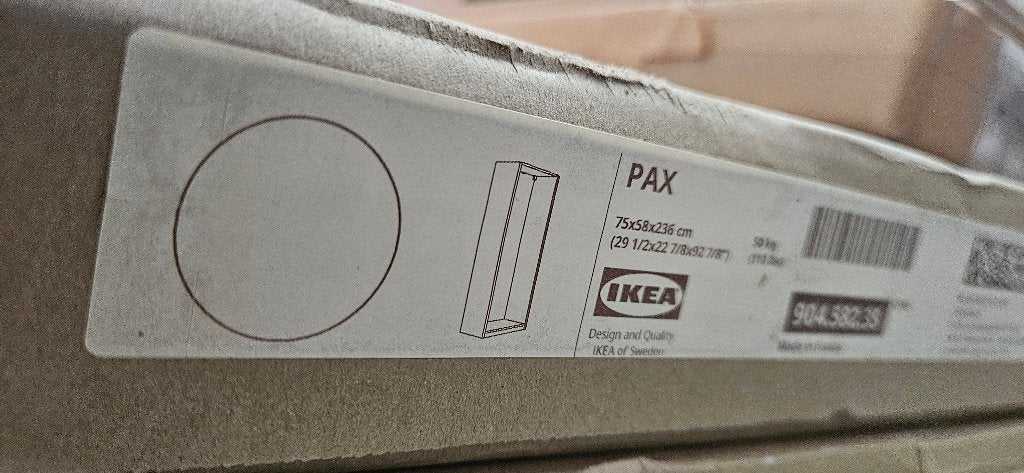 Caisson PAX IKEA 75x58x236 blanc. neuf, toujours emballé, Maison & Meubles, Enlèvement