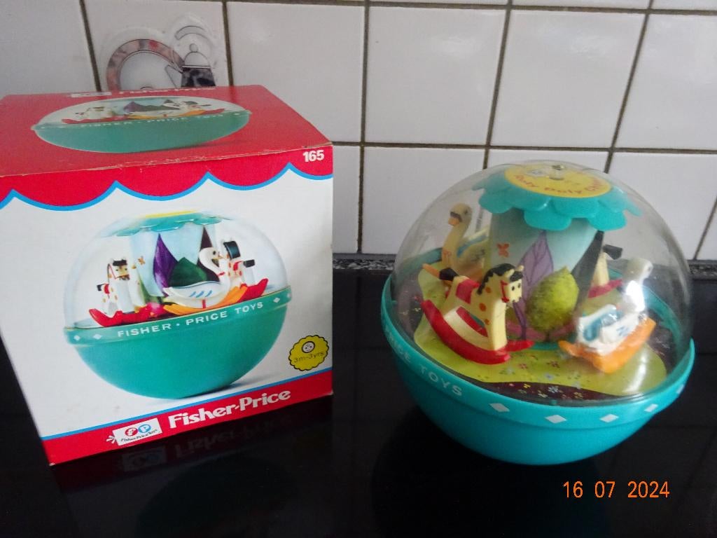 fisher price roly polyester chime Ball*VINTAGE*1973-1978*, Ophalen of Verzenden