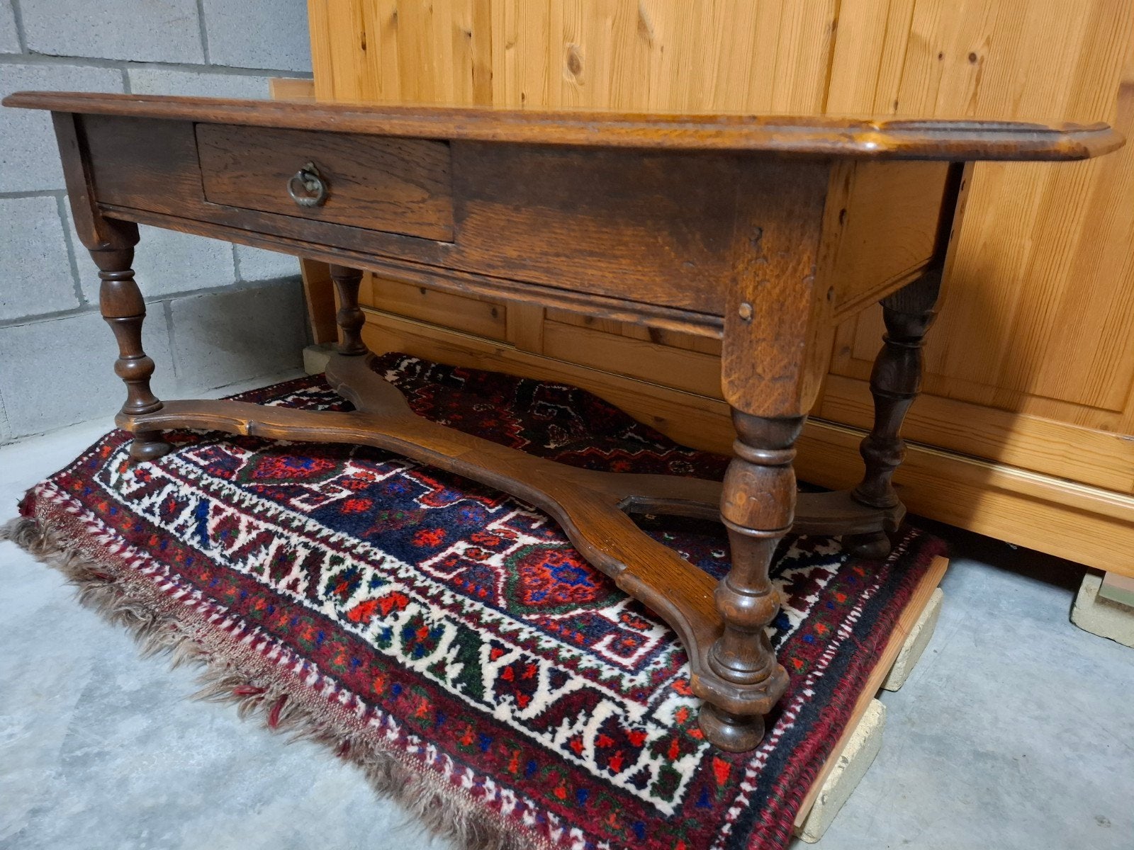 Massief eiken salontafel, Antiek en Kunst, Ophalen