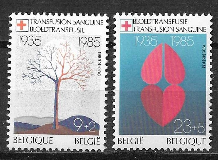 België OPC 2161-62 Het Belgische Rode Kruis **, Postzegels en Munten, Postzegels | Europa | België, Ophalen of Verzenden, Postfris