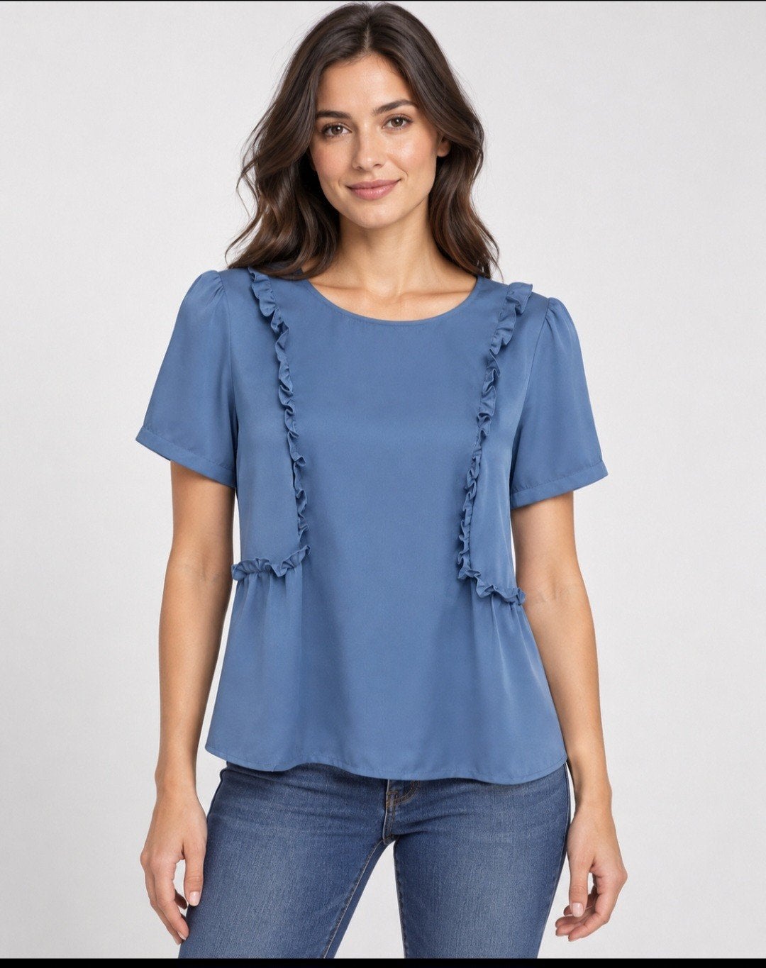 Blouse Mint&Berry taille 38 en parfait état, Taille 38/40 (M), Enlèvement ou Envoi, Comme neuf, Bleu