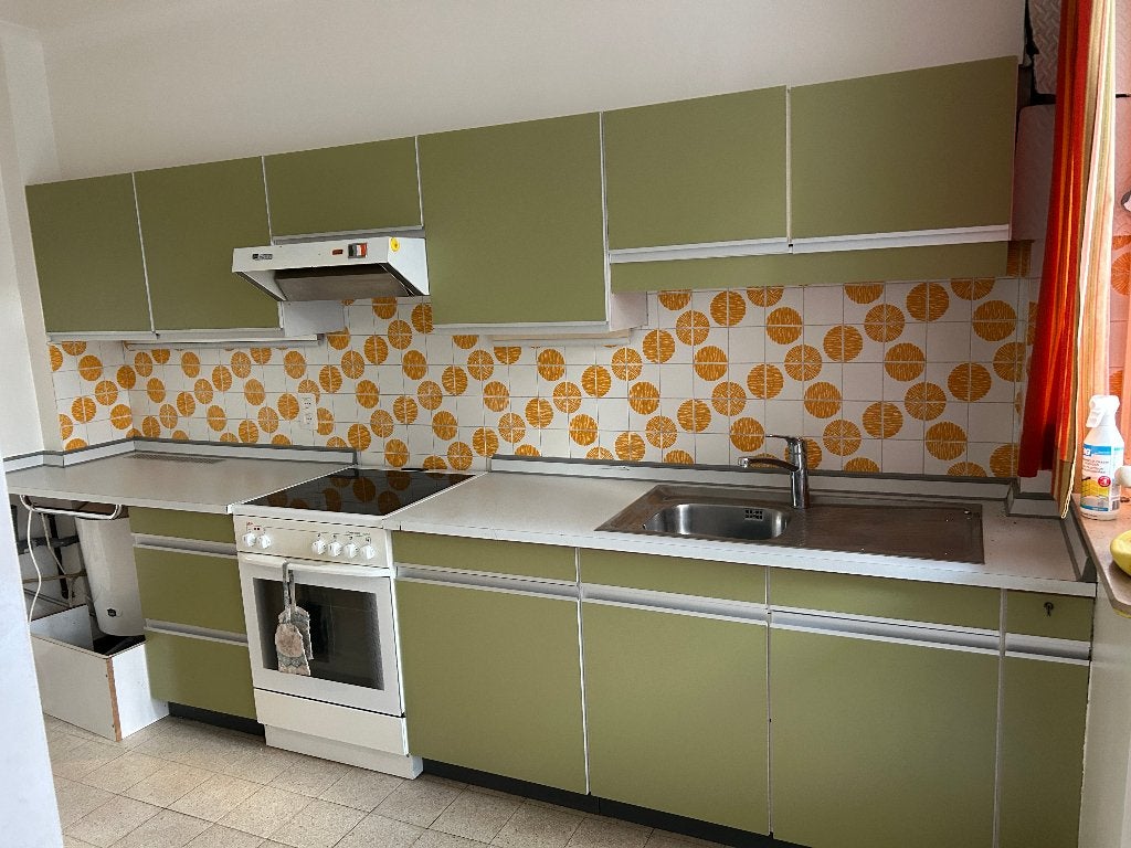 Groene vintage keuken (gratis), Ophalen, Gebruikt, Enkelwandige keuken, Groen
