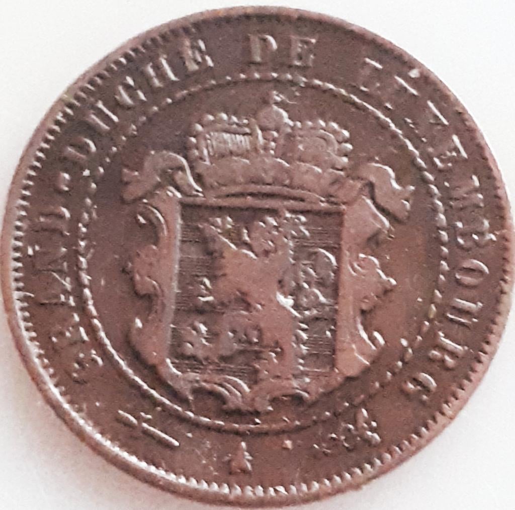 LUXEMBURG : 2 1/2 CENTIMES 1854 KM 21 accent op DUCHÉ, Verzenden, Overige landen, Losse munt