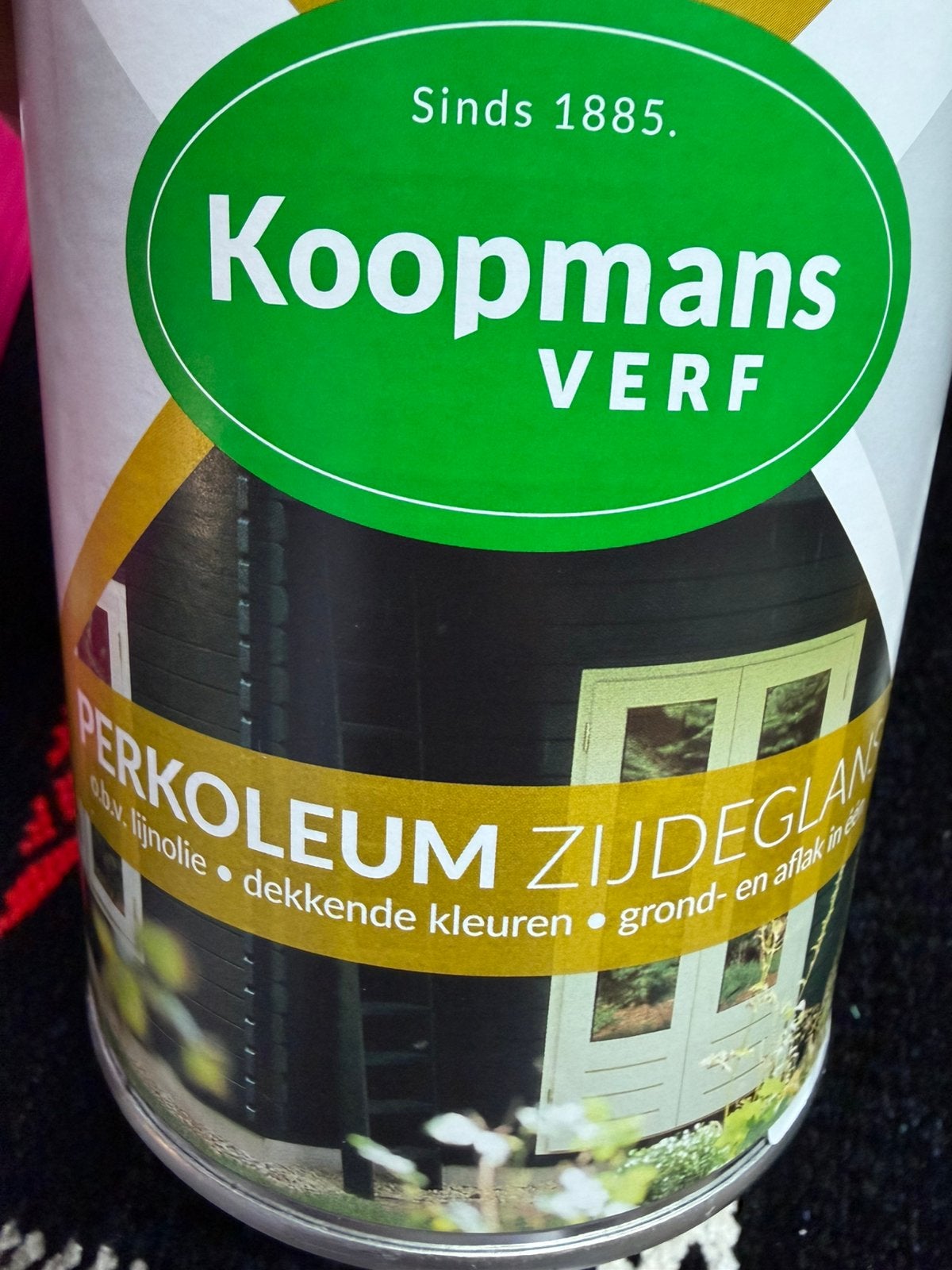 Koopmans ral 1013, parelwit dekkende beits 1liter, Hobby en Vrije tijd, Schilderen, Ophalen of Verzenden, Nieuw