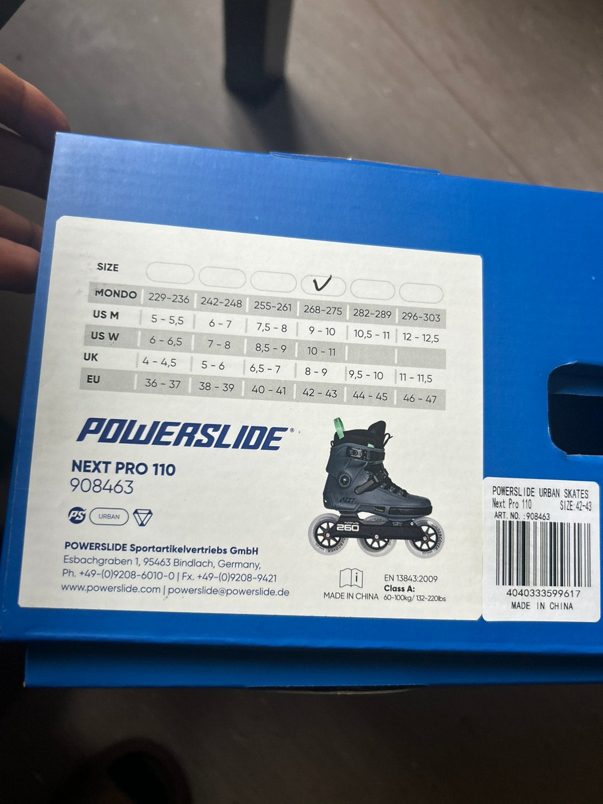 Powerslide NEXT PRO, Doe-het-zelf en Bouw, Veiligheidskleding, Zo goed als nieuw, Ophalen