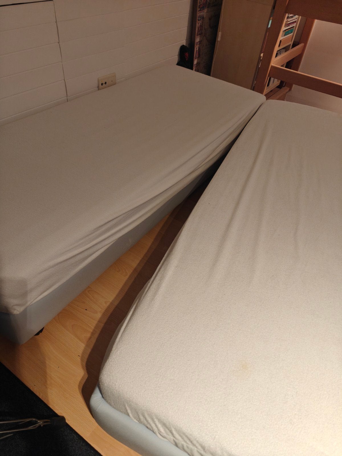 Lits jumeaux a donner, Ophalen, Gebruikt, Tweepersoons, 80 cm