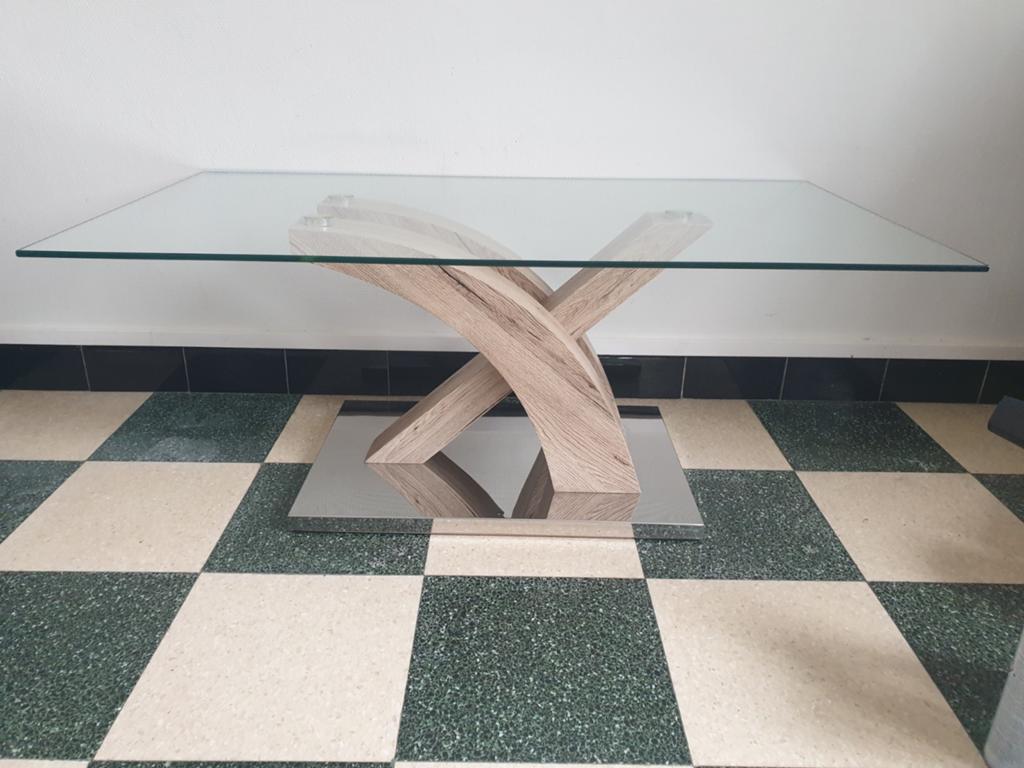 Table basse, Maison & Meubles, Tables | Tables de salon, 100 à 150 cm, Moins de 50 cm, Verre, Enlèvement