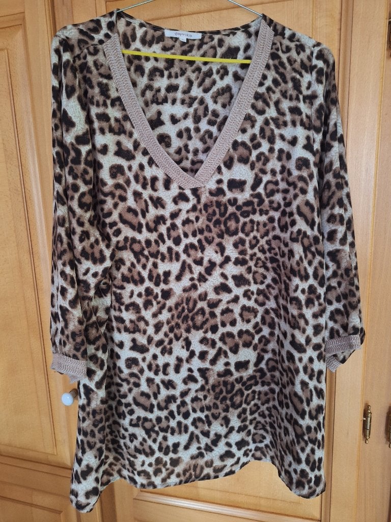 Blouse léopard manches 3/4 Paprika taille 3, Neuf, Taille 46/48 (XL) ou plus grande, Enlèvement ou Envoi, Paprika