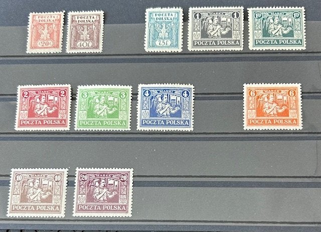 zegels POLEN - OSTOBERSLESIEN - norm.uitgifte 1922, Verzenden, Polen, Postfris