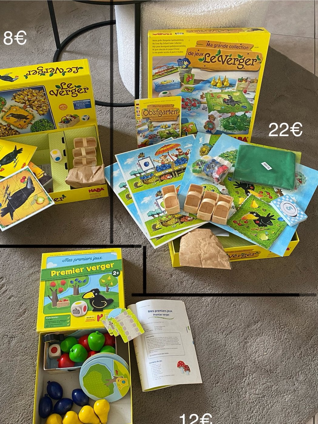 Lot de 3 jeux haba la gde collection / verger/ 1 er verger, Enlèvement ou Envoi, Comme neuf