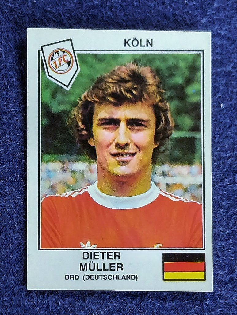 Panini sticker card voetbal ' EK Euro 1979 - Dieter Müller ', Ophalen of Verzenden, Nieuw, Sticker