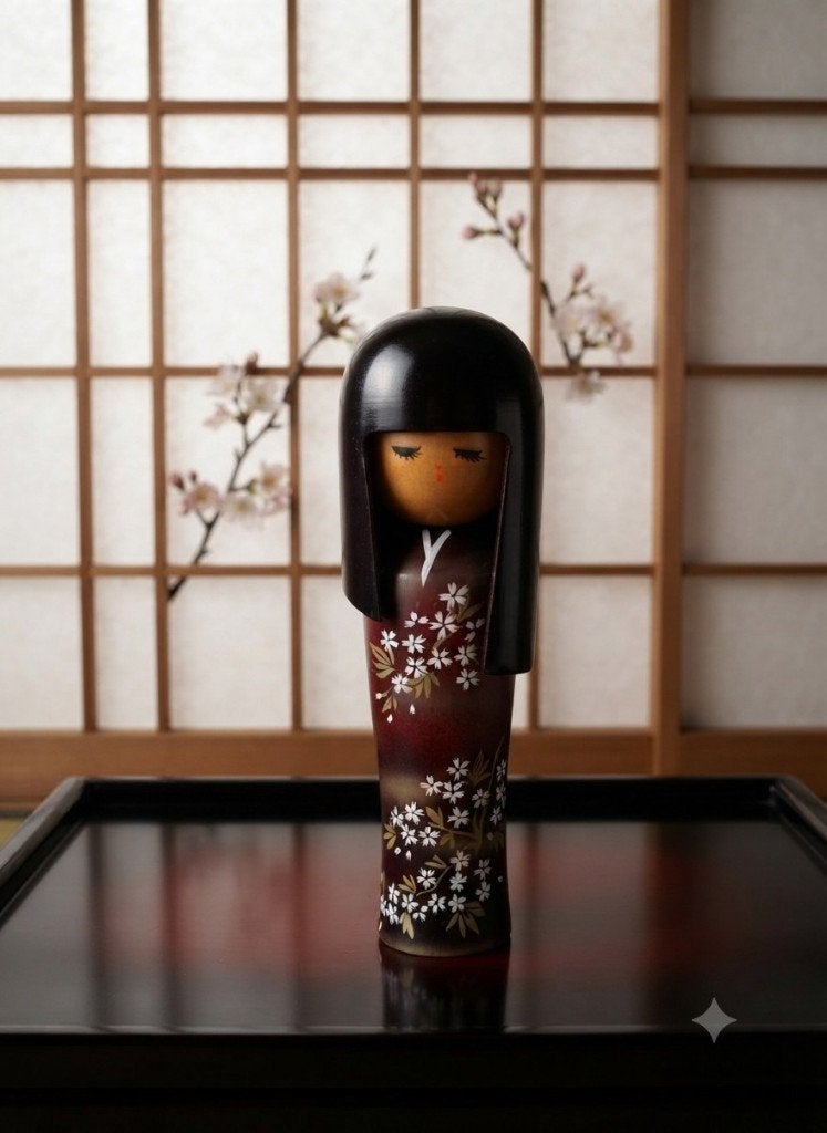 Magnifique Yayoi Kokeshi de Seifu Gono, Antiquités & Art, Art | Art non-occidental, 20 cm, Japon, Bois, Poupée