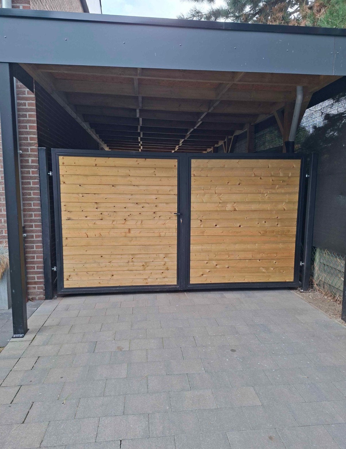 Stalen douglas hout poort, Jardin & Terrasse, Portes de jardin, Enlèvement, Neuf