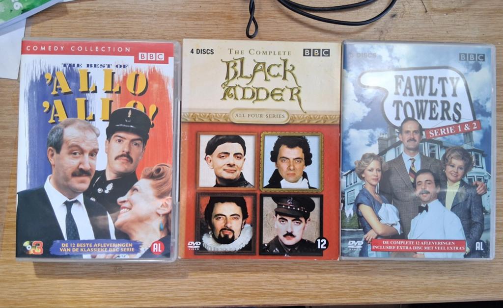 Pakket dvd´s Britse Comedy (mr. Bean, blackadder, allo allo), Cd's en Dvd's, Alle leeftijden, Ophalen of Verzenden, Zo goed als nieuw