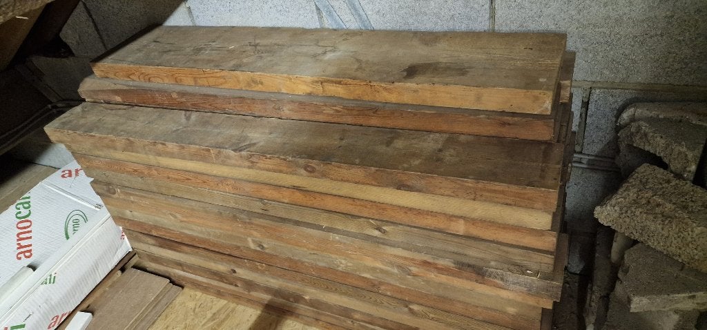 Madriers, Moins de 200 cm, Pin, Enlèvement, Utilisé