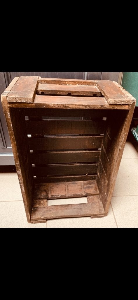 Authentieke oude houten krat, Ophalen of Verzenden