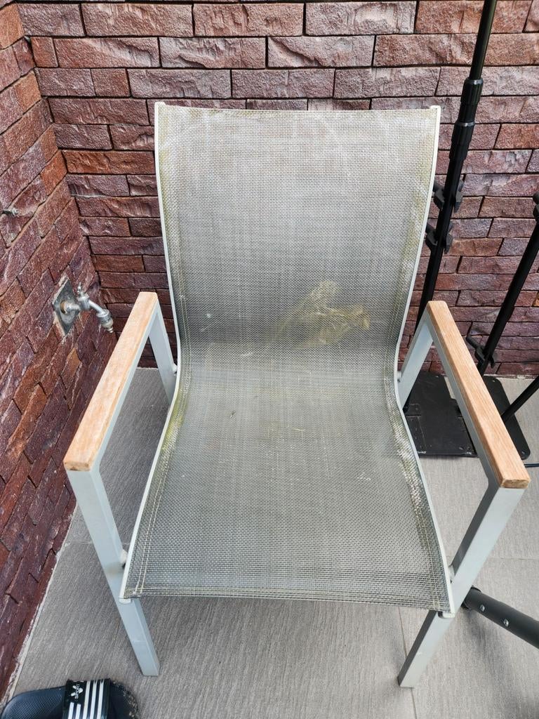 Tuinstoelen 8 stuk ijzeren frame, Enlèvement, Empilable
