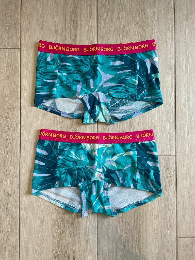 2 Kleurrijke shortjes van Björn Borg maat M, Björn Borg, Enlèvement ou Envoi, Multicolore, Pantalon ou Short