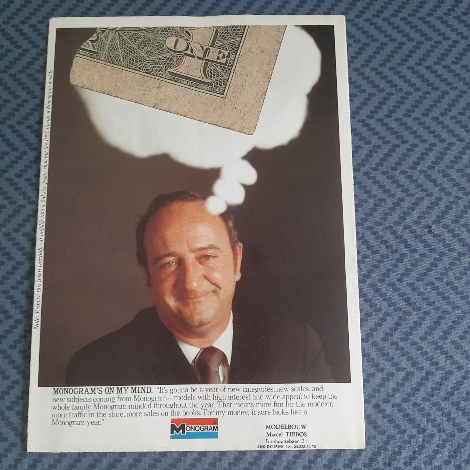 MONOGRAM USA *VINTAGE FOLDER/LEAFLET MODELBOUW*PUBLICITEIT*, Hobby en Vrije tijd, Modelbouw | Overige, Zo goed als nieuw, Ophalen