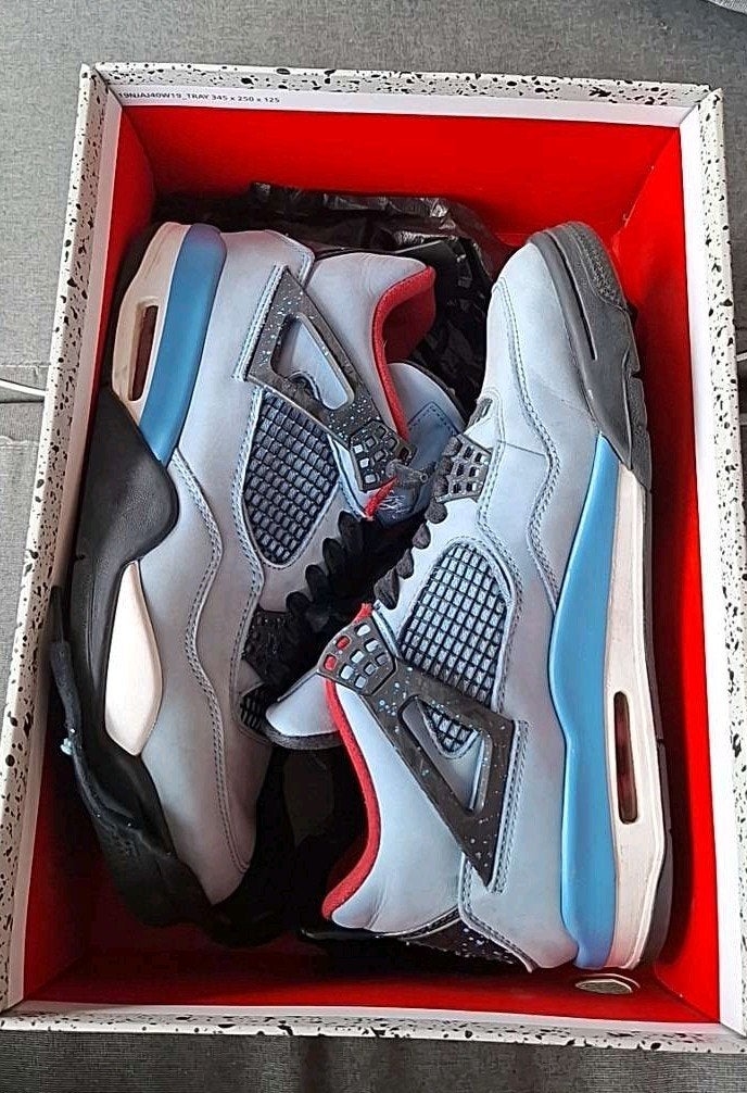 Travis Scot Jordan 4 goed gedrage, Blauw, Ophalen of Verzenden, Sneakers, Gedragen