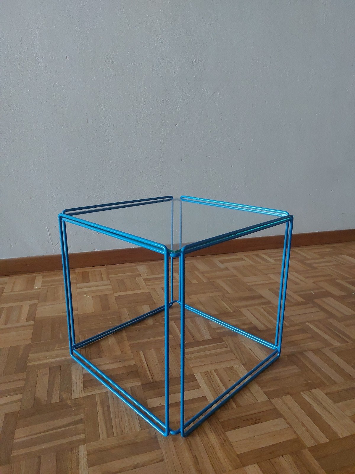 Bijzettafel ´Isocele´ Max Sauze ´70, Ophalen, Gebruikt, Metaal of Aluminium, Vierkant