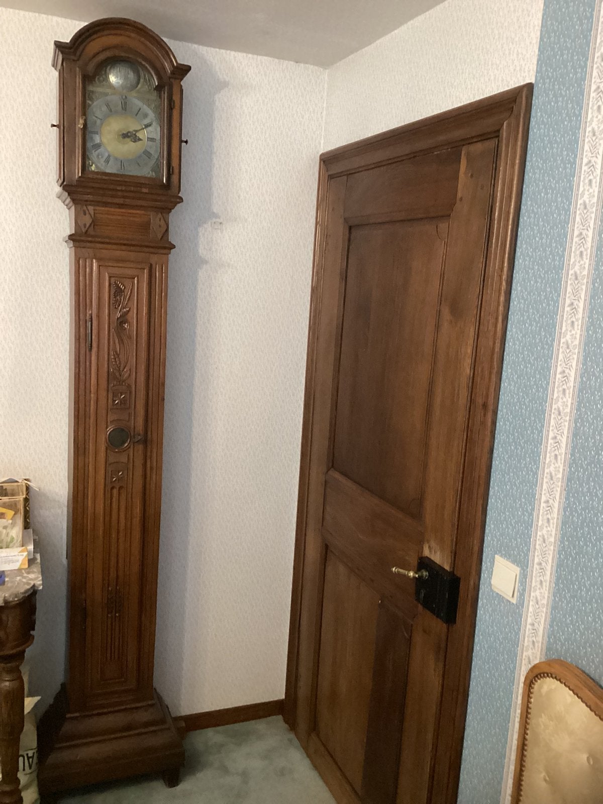 Horloge de parquet style Louis XVI 18 eme Siècle., Enlèvement