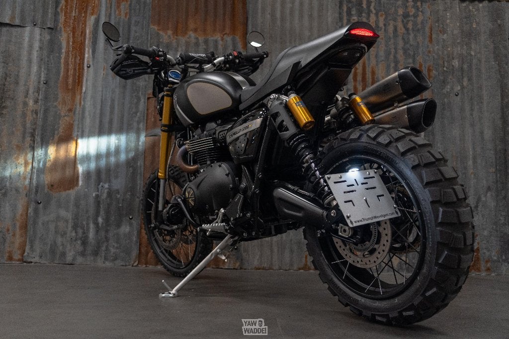 Custom Triumph Scrambler 1200 XE Gold Line, Motoren, 2 cilinders, Occasion, Motorrijbewijs A, Bedrijf