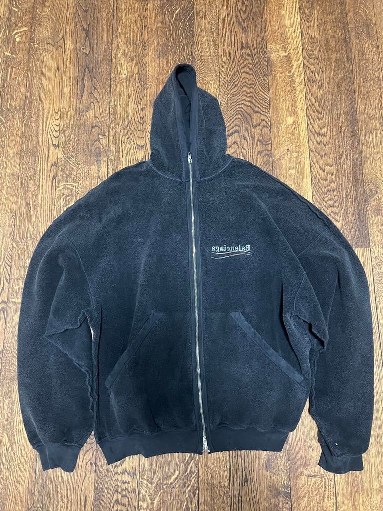 Balenciaga inside out political sweats black Size 3, Ophalen of Verzenden, Zo goed als nieuw, Maat 52/54 (L), Zwart