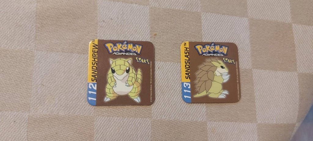 pokemon magneten panini staks Sandshrew Sandslash, Ophalen of Verzenden, Nieuw, Overige typen