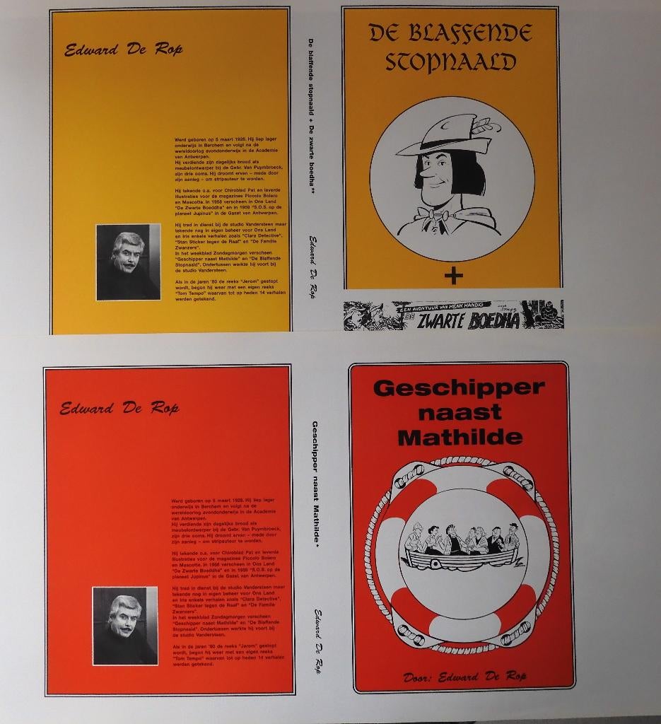 Edward De Rop - Geschipper naast Mathilde - 2x kaft, Ophalen of Verzenden, Zo goed als nieuw, Meerdere stripboeken, Edward De Rop
