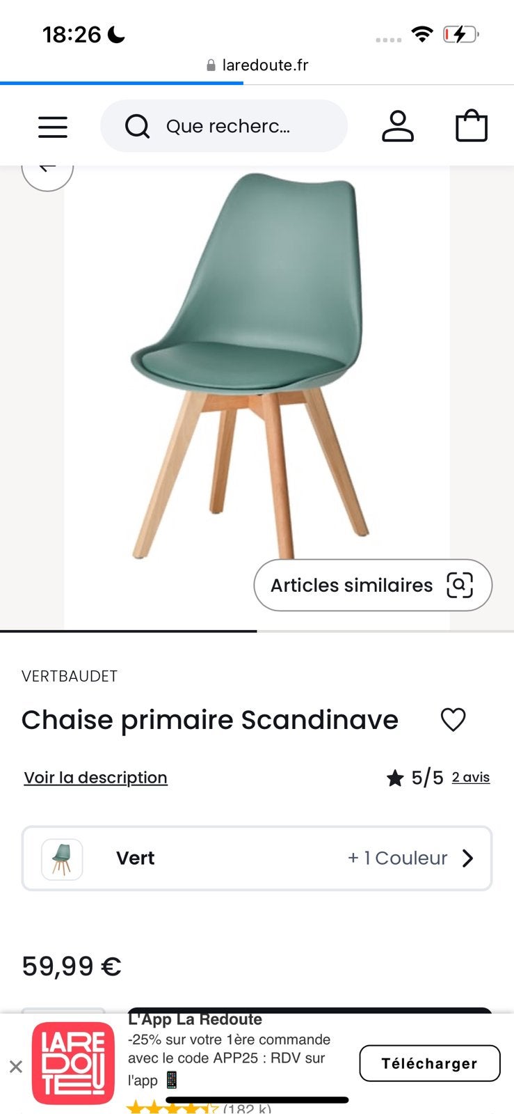 Chaise verbaudet, Enlèvement ou Envoi, Comme neuf